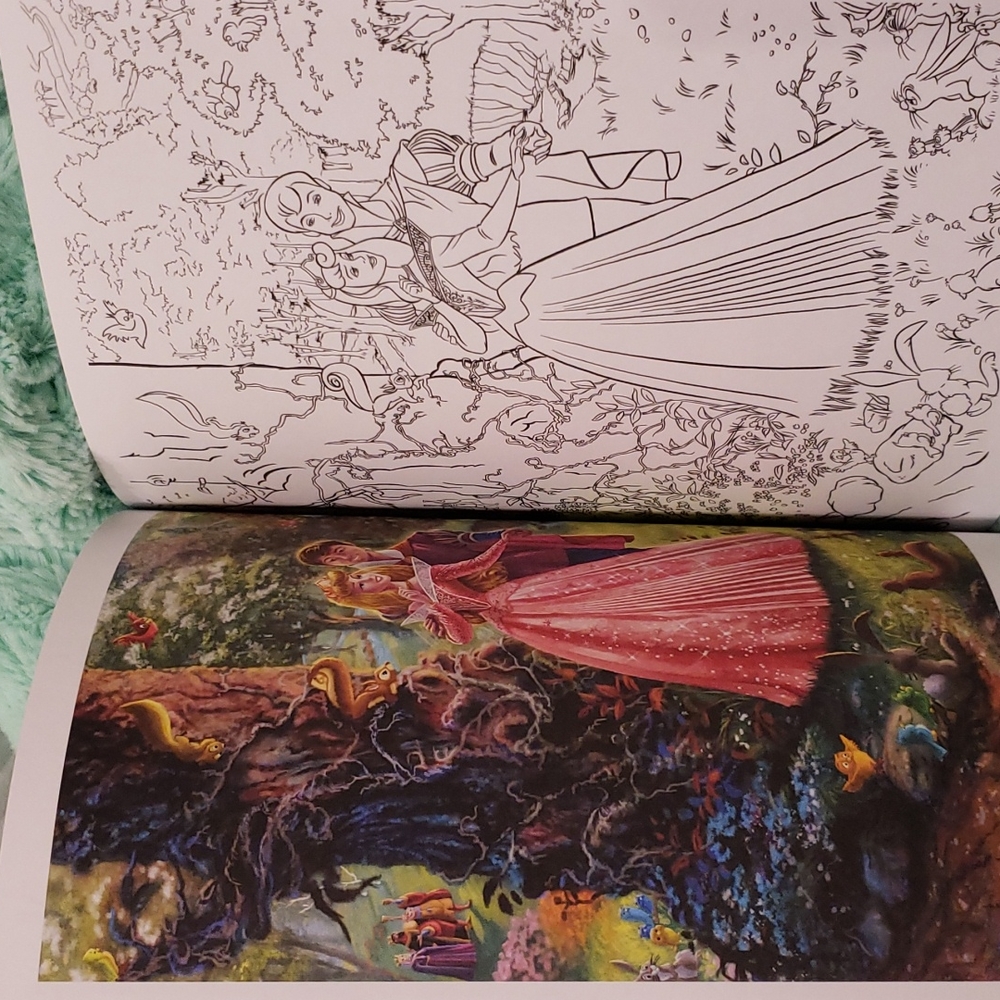 Disney Dreams Thomas Kinkade coloring book 63 scenes to color